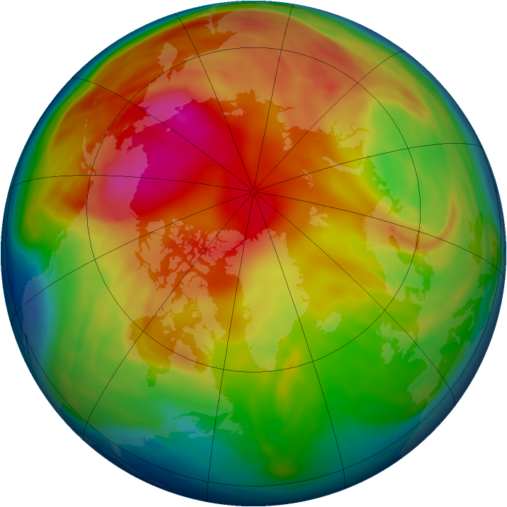 Arctic ozone map for 03 February 2006